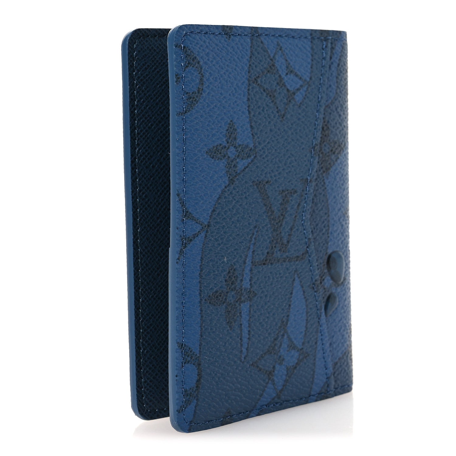 Louis Vuitton ネイビー ケース Louis Vuitton Monogram Aquagarden Pocket Organizer NM Abyss Blue