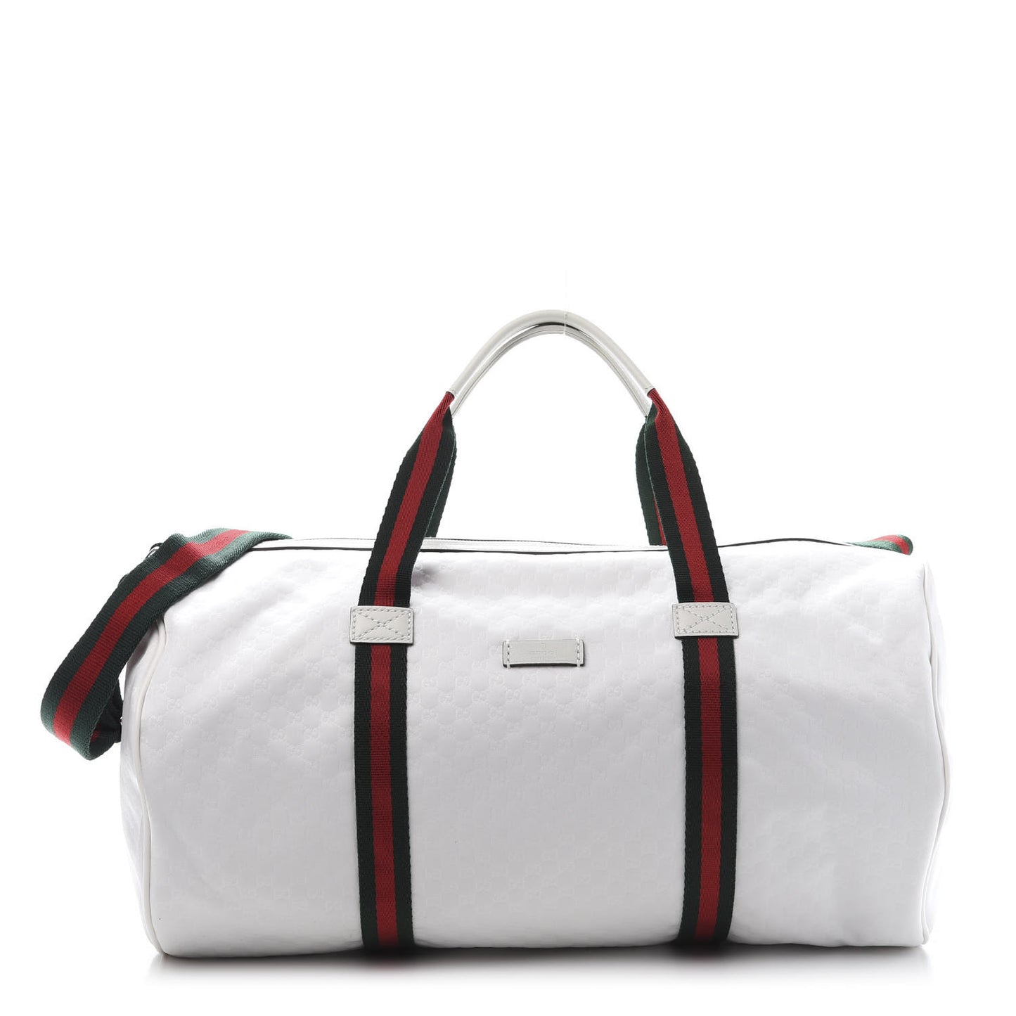 Nylon Microguccissima Gym Bag White