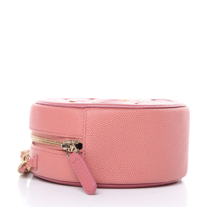 Chanel Caviar Quilted Round Filigree Crossbody Pink 4 of 9