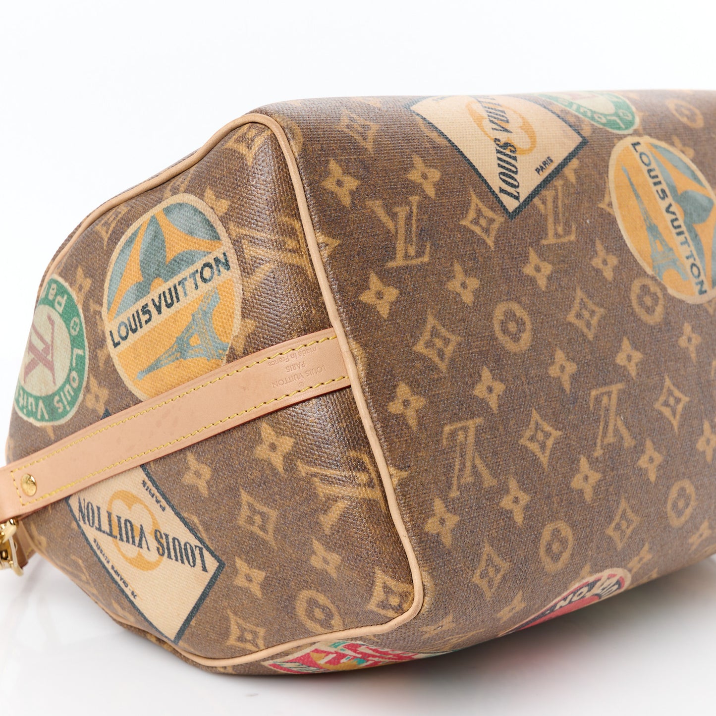 Monogram Hotel Labels Speedy Bandouliere 30