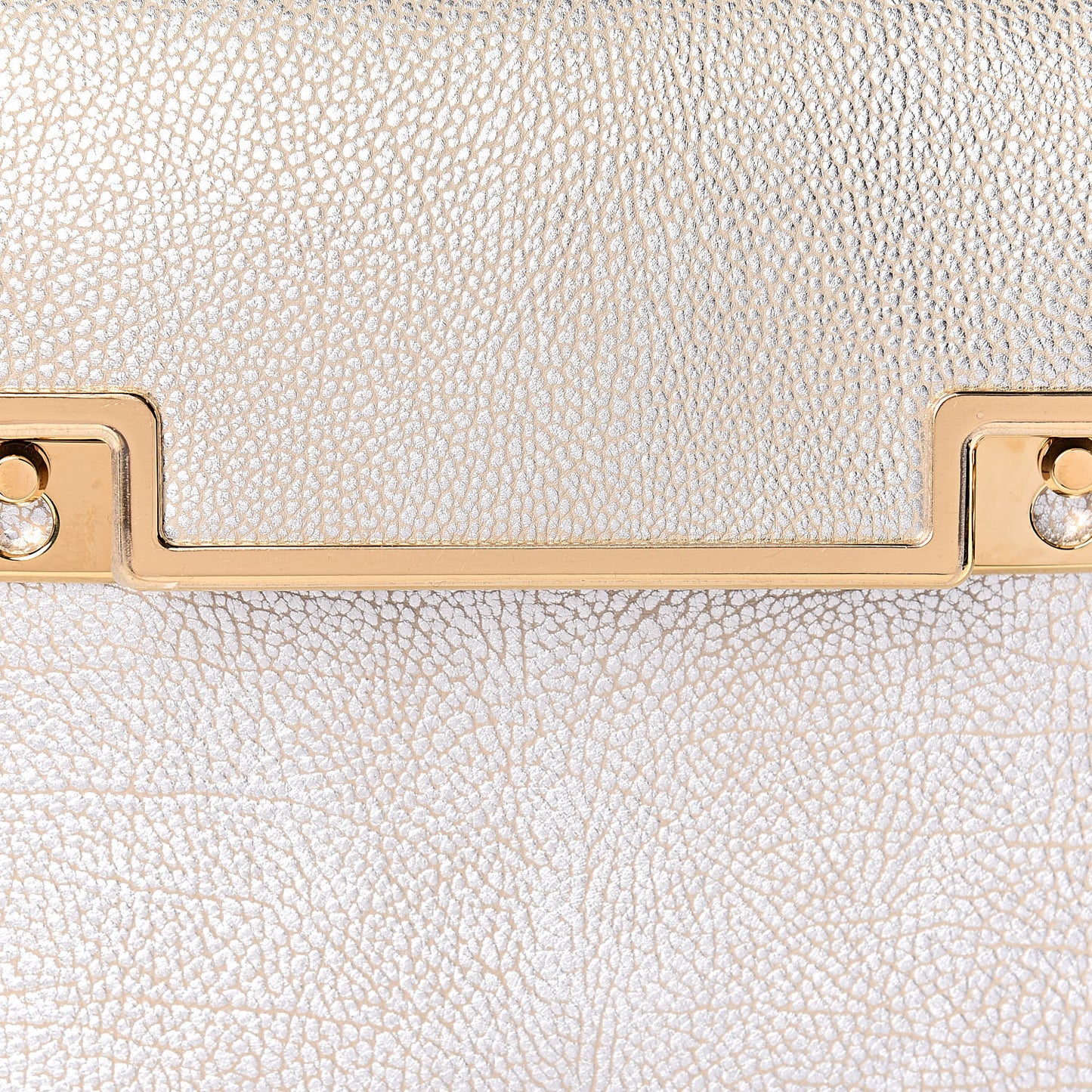 Metallic Crispy Calfskin MM Metal Frame Tempete Satchel Antique Silver