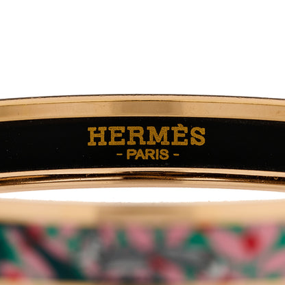 Hermes Enamel Printed Narrow Dans Un Jardin Anglais Bracelet 65 Arts And Crafts 4 of 5
