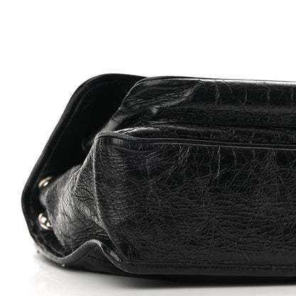 Saint Laurent Crinkled Calfskin Matelasse Monogram Medium Niki Chain Satchel Black 9 of 12