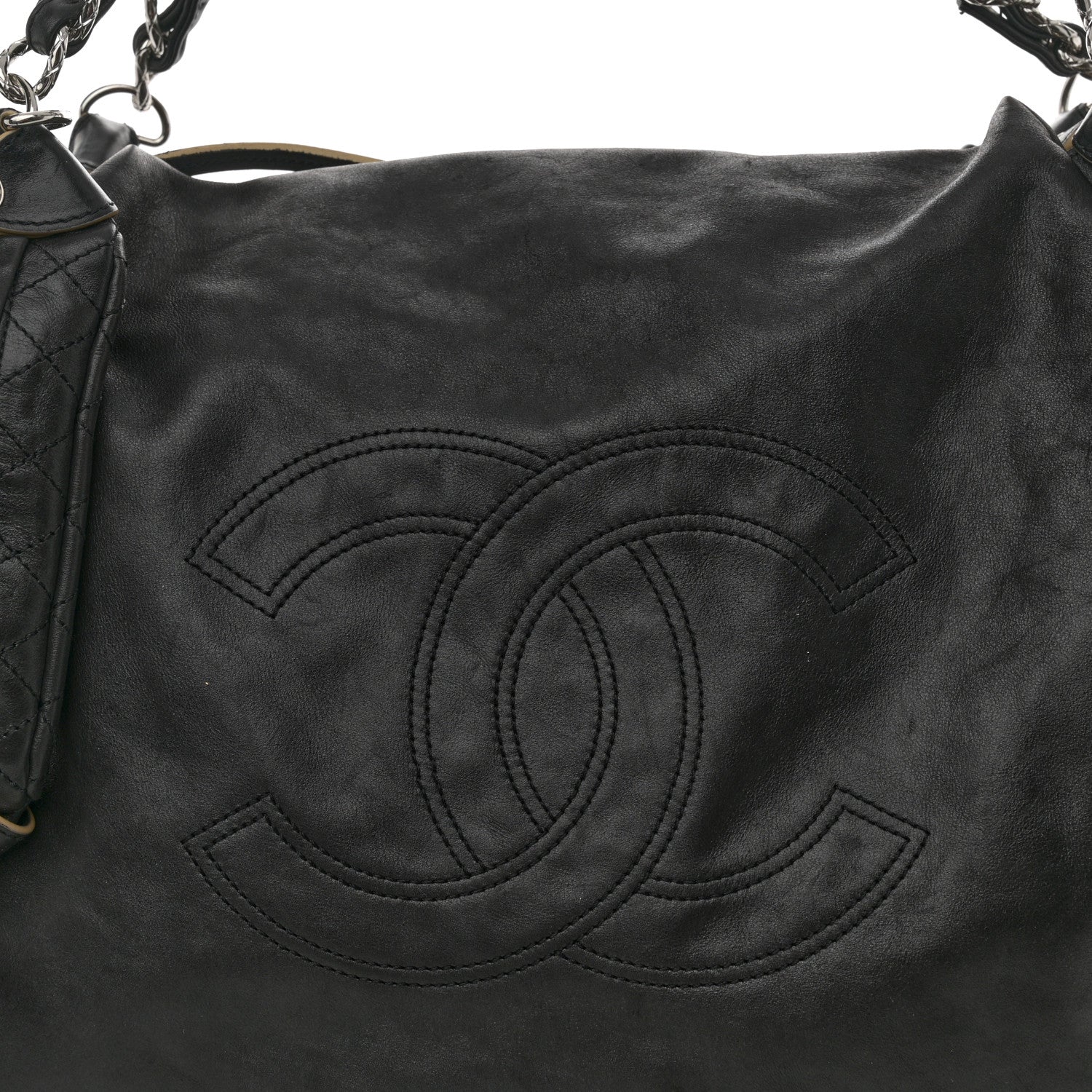 Chanel Lambskin Large Edgy Hobo Black 8 of 14