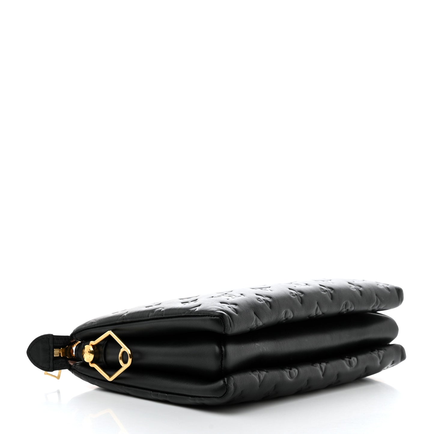 Lambskin Embossed Monogram Coussin PM Black