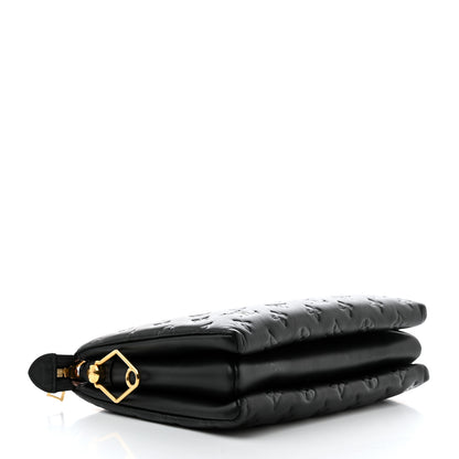 Louis Vuitton Lambskin Embossed Monogram Coussin PM Black 4 of 12
