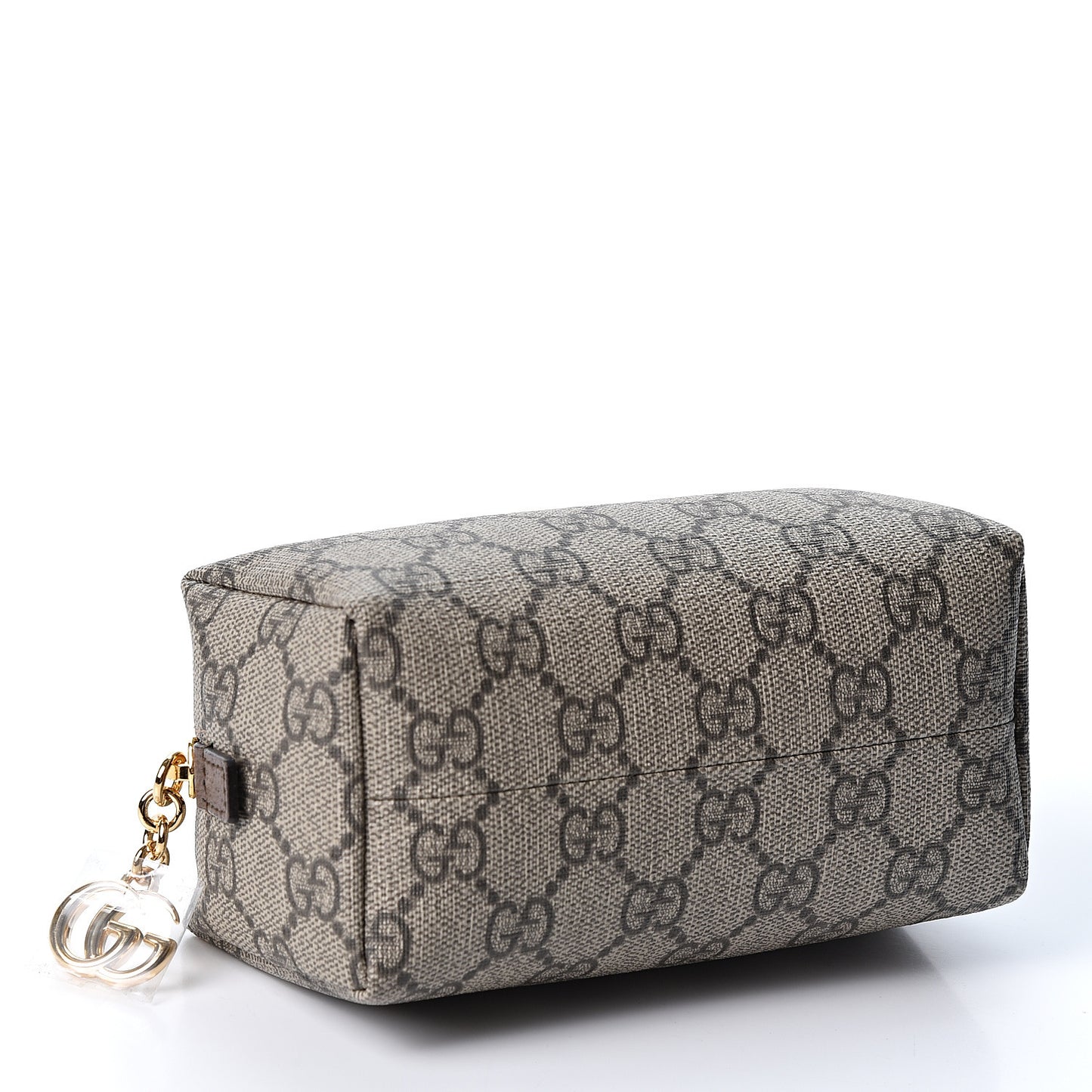 Soft GG Supreme Monogram Calfskin Small Ophidia Cosmetic Case Beige Ebony New Acero