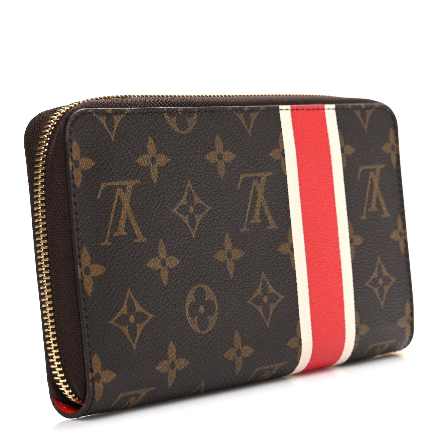Monogram China Run Patch Zippy Organizer Wallet Red