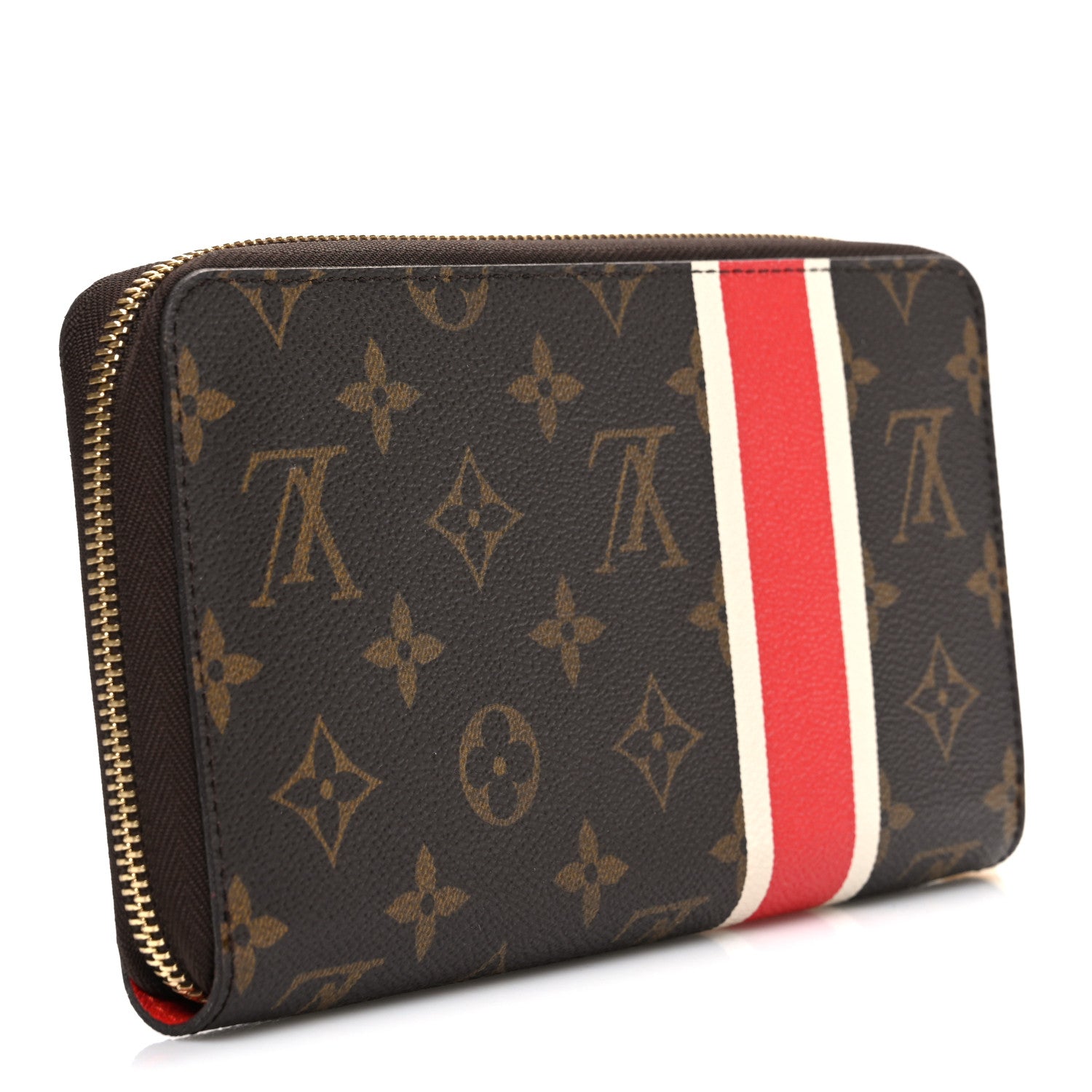 Louis Vuitton Monogram China Run Patch Zippy Organizer Wallet Red 3 of 6
