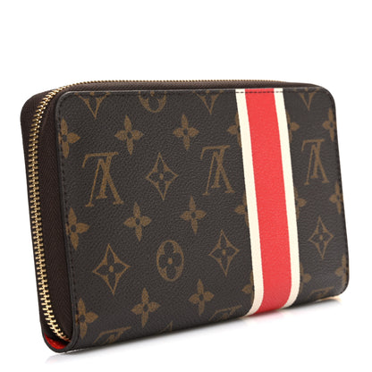 Louis Vuitton Monogram China Run Patch Zippy Organizer Wallet Red 3 of 6