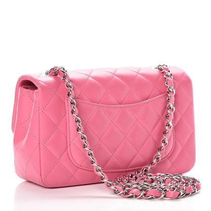 Chanel Lambskin Quilted Mini Rectangular Flap Pink 3 of 8