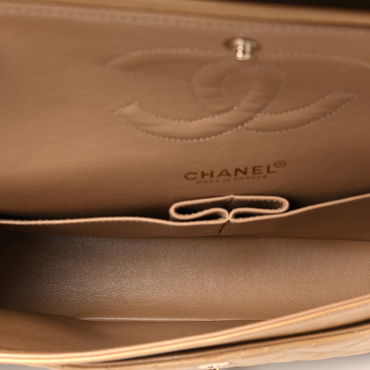 Chanel Lambskin Quilted Medium Double Flap Beige 4 of 7