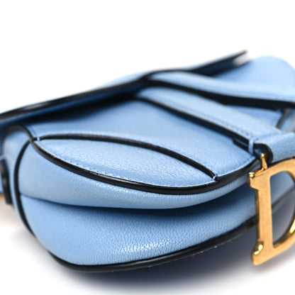 Christian Dior Goatskin Micro Saddle Bag Cloud Blue 9 of 12