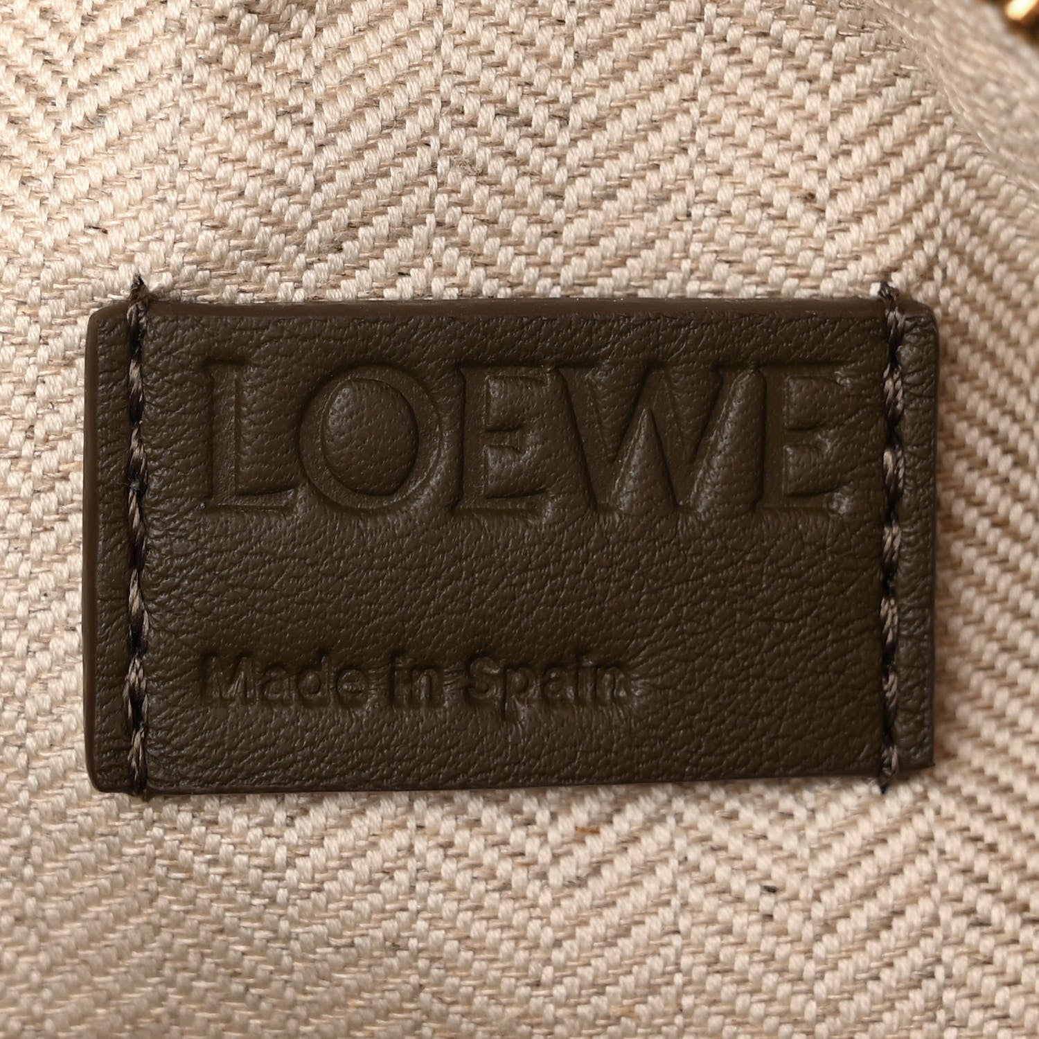 Loewe Calfskin Small Puzzle Bag Dark Khaki Green 1528644