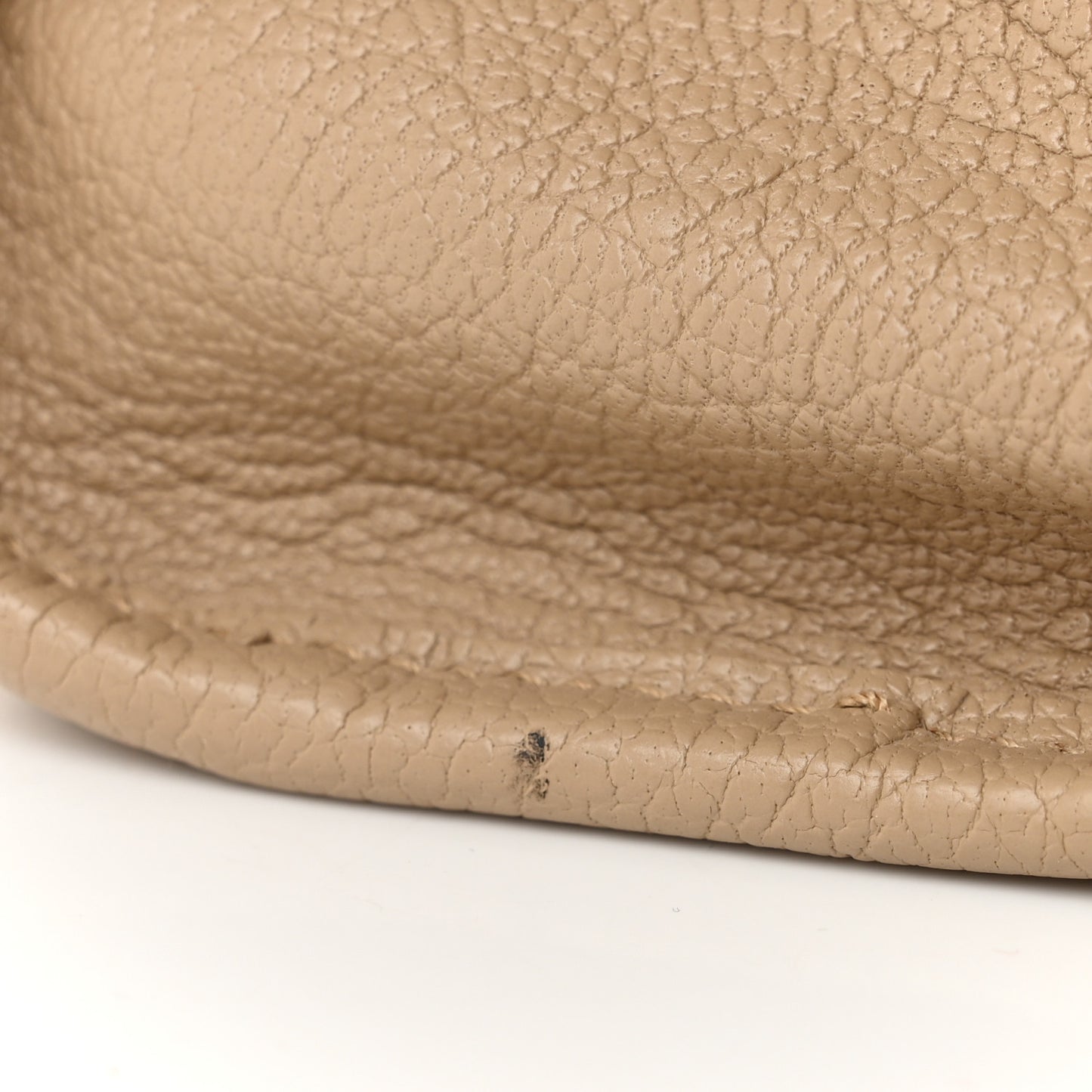 Shiny Goatskin Gold Metallic Edge Hardware City Beige Sahara