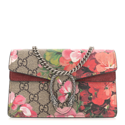 Gucci GG Supreme Monogram Blooms Super Mini Dionysus Shoulder Bag Beige Multicolor Dry Rose 1 of 12