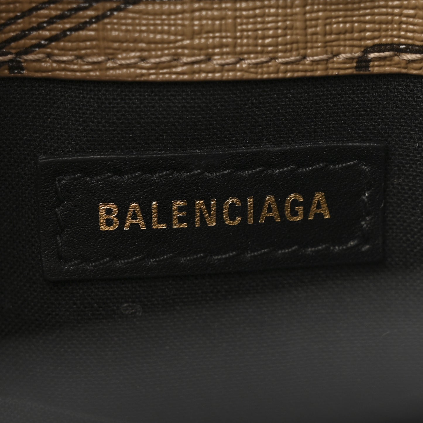 Coated Canvas BB Monogram Allover Logo Shopping Bag Beige Brown Black