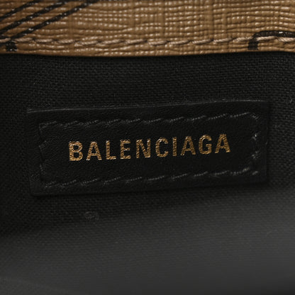 Balenciaga Coated Canvas BB Monogram Allover Logo Shopping Bag Beige Brown Black 7 of 11