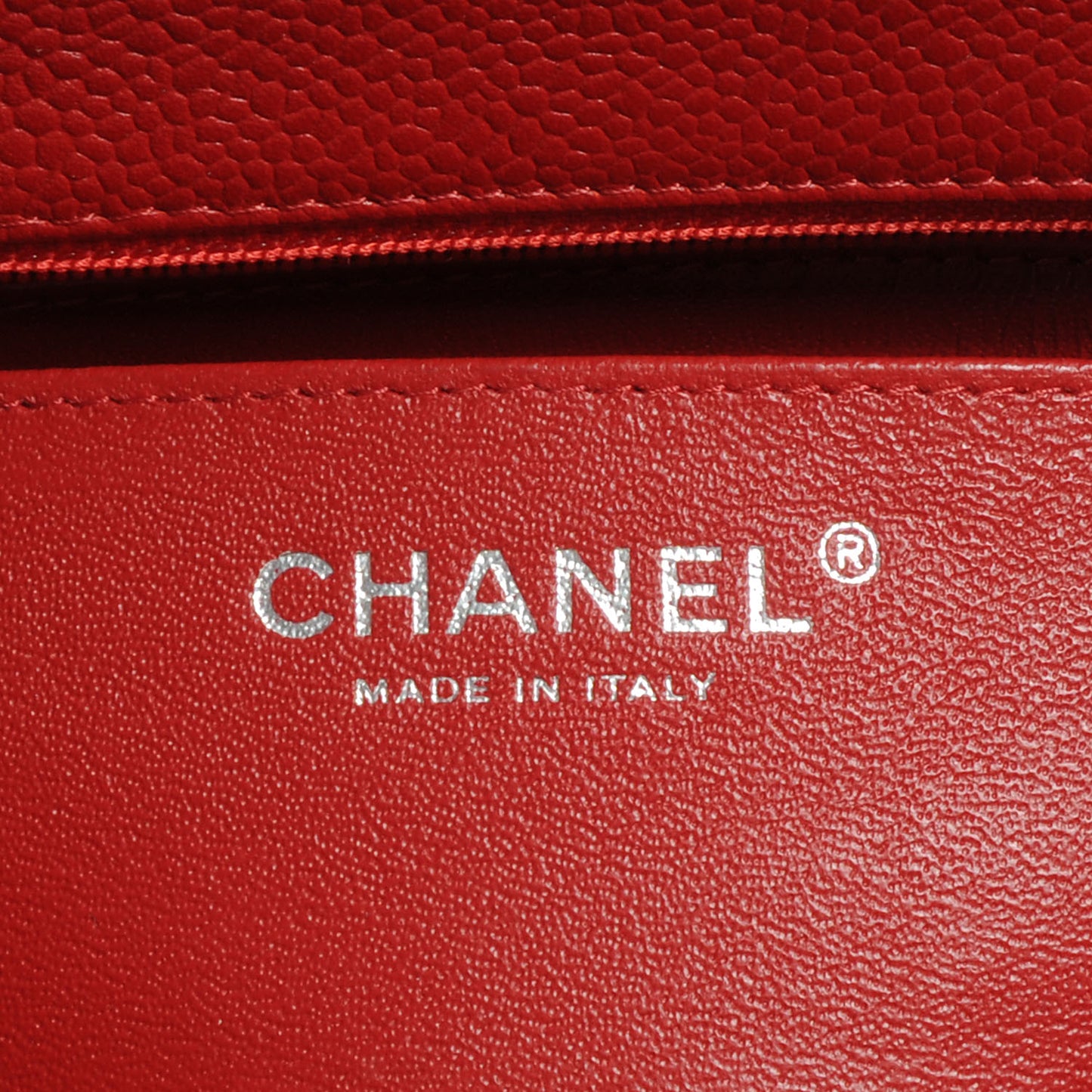 Caviar Quilted Mini Flap Red