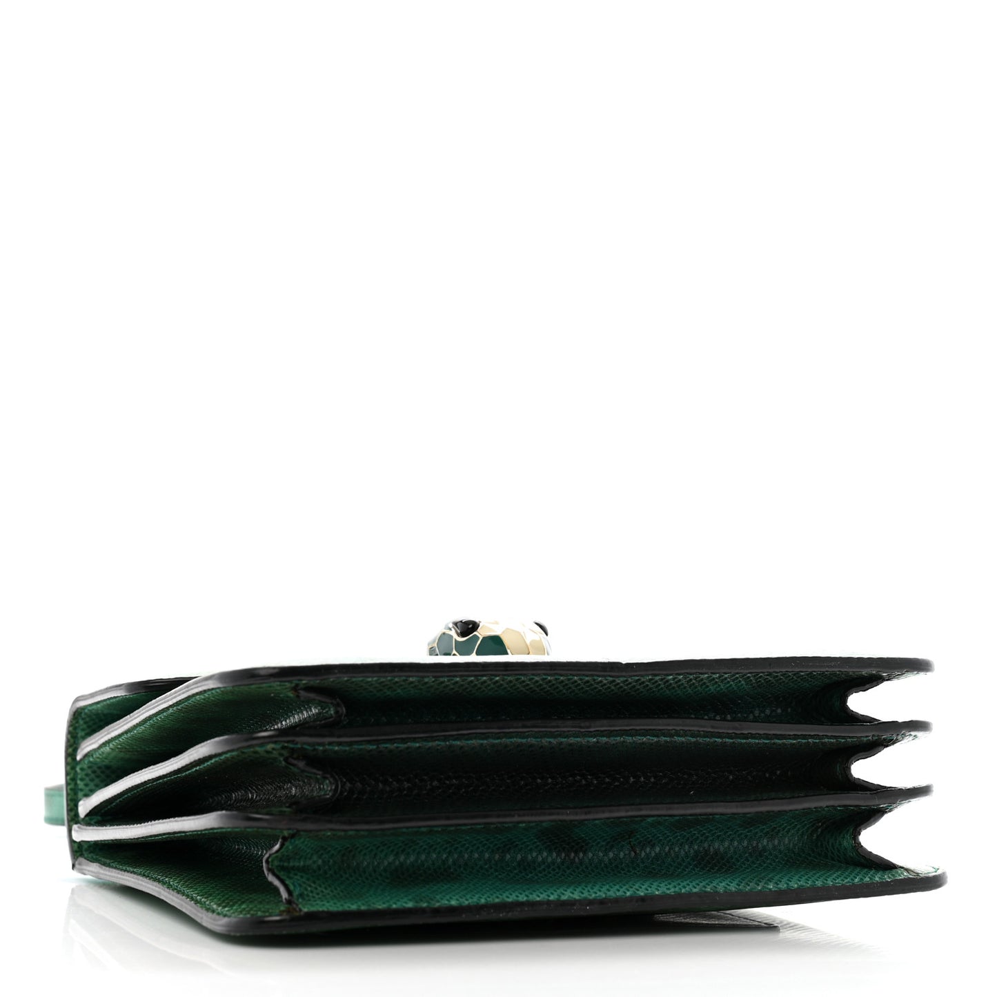 Shiny Karung Serpenti Forever Top Handle Green