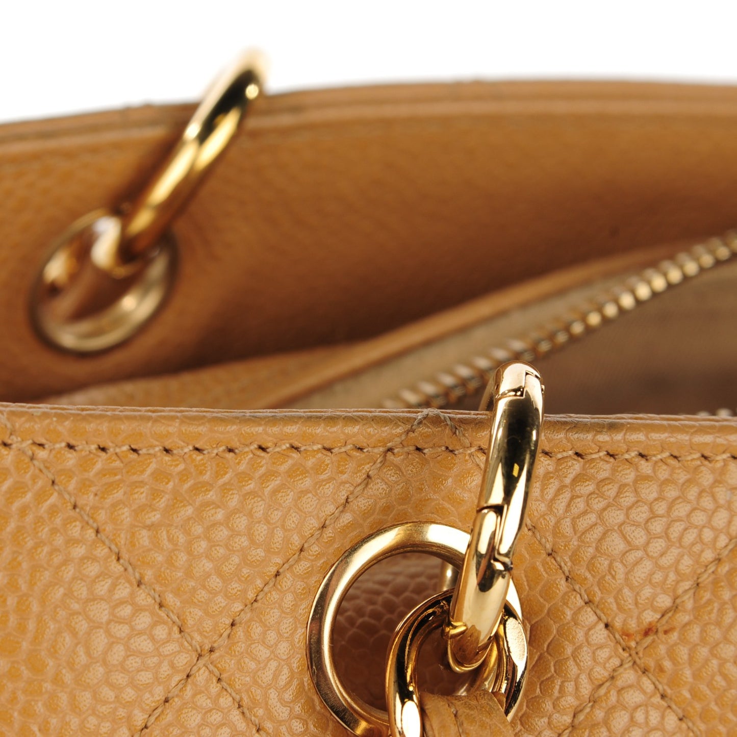 Caviar Quilted Petit Timeless Tote PTT Beige