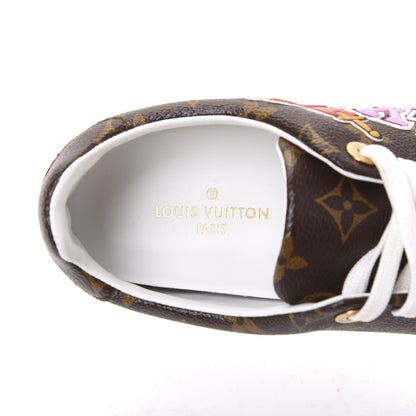 Louis Vuitton Calfskin Monogram LV Black Heart Sneakers 36.5 Cacao 7 of 8