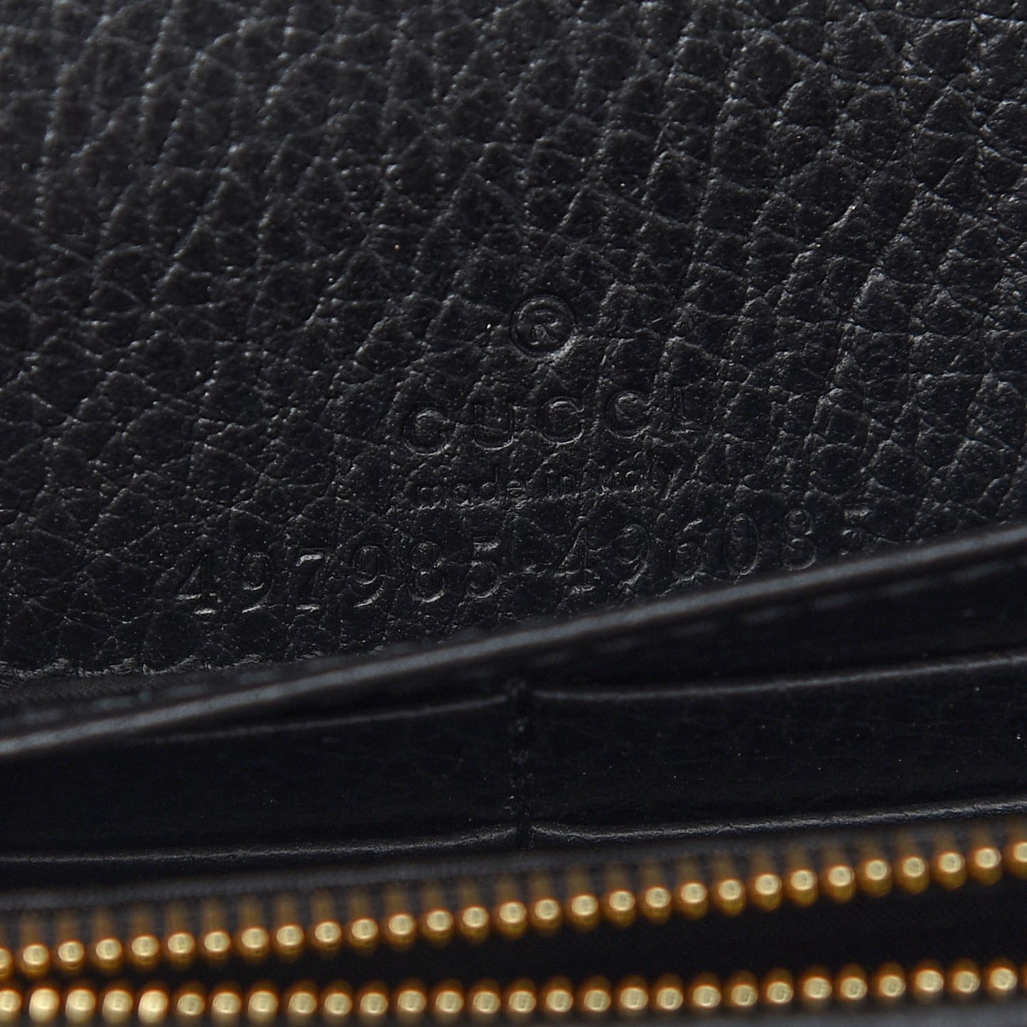 Calfskin Mini GG Marmont Chain Wallet Black