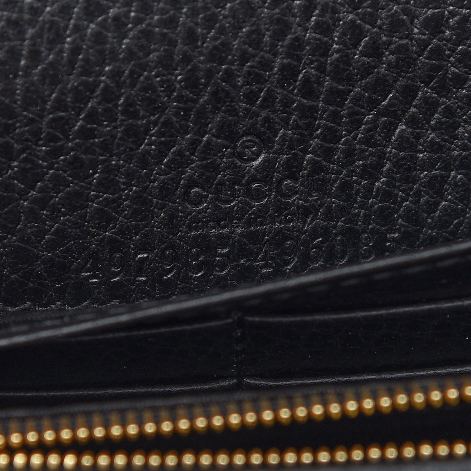 Gucci Calfskin Mini GG Marmont Chain Wallet Black 6 of 8
