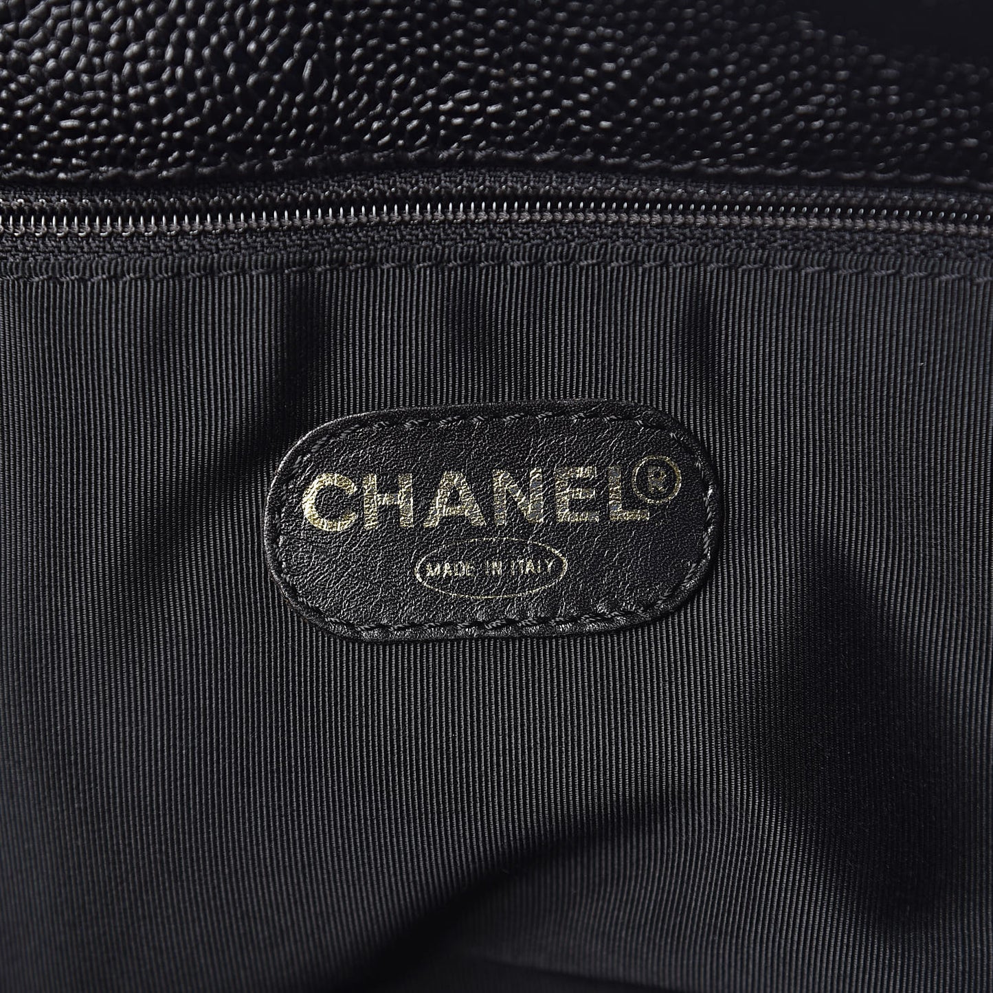 Caviar Large CC Shoulder Bag Black