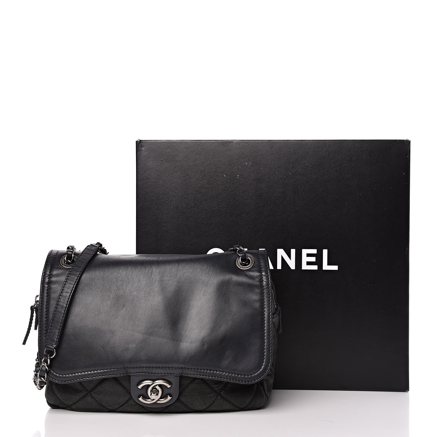Chanel Iridescent Calfskin Medium In the Mix Flap Black 17 of 17