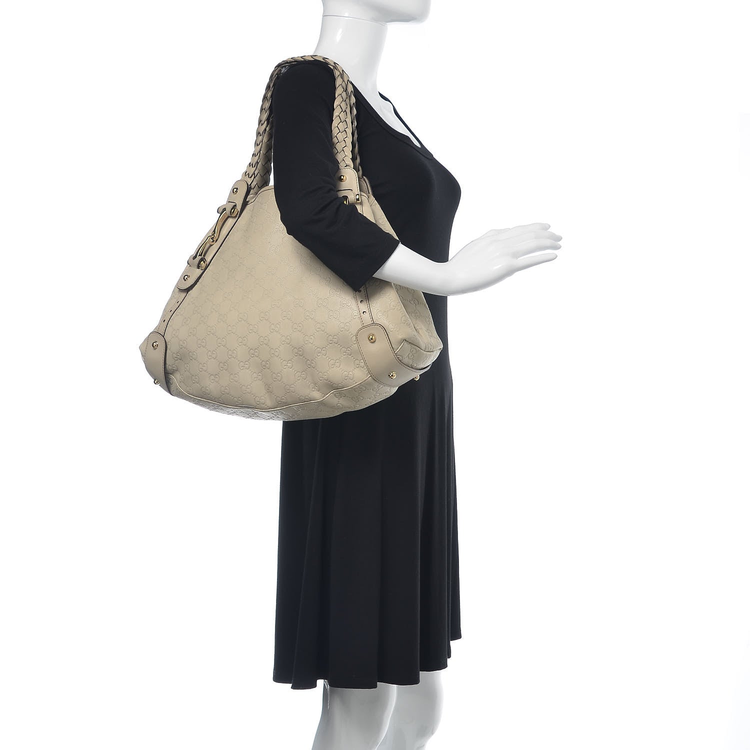 Gucci Guccissima Medium Pelham Shoulder Bag Off White 2 of 15