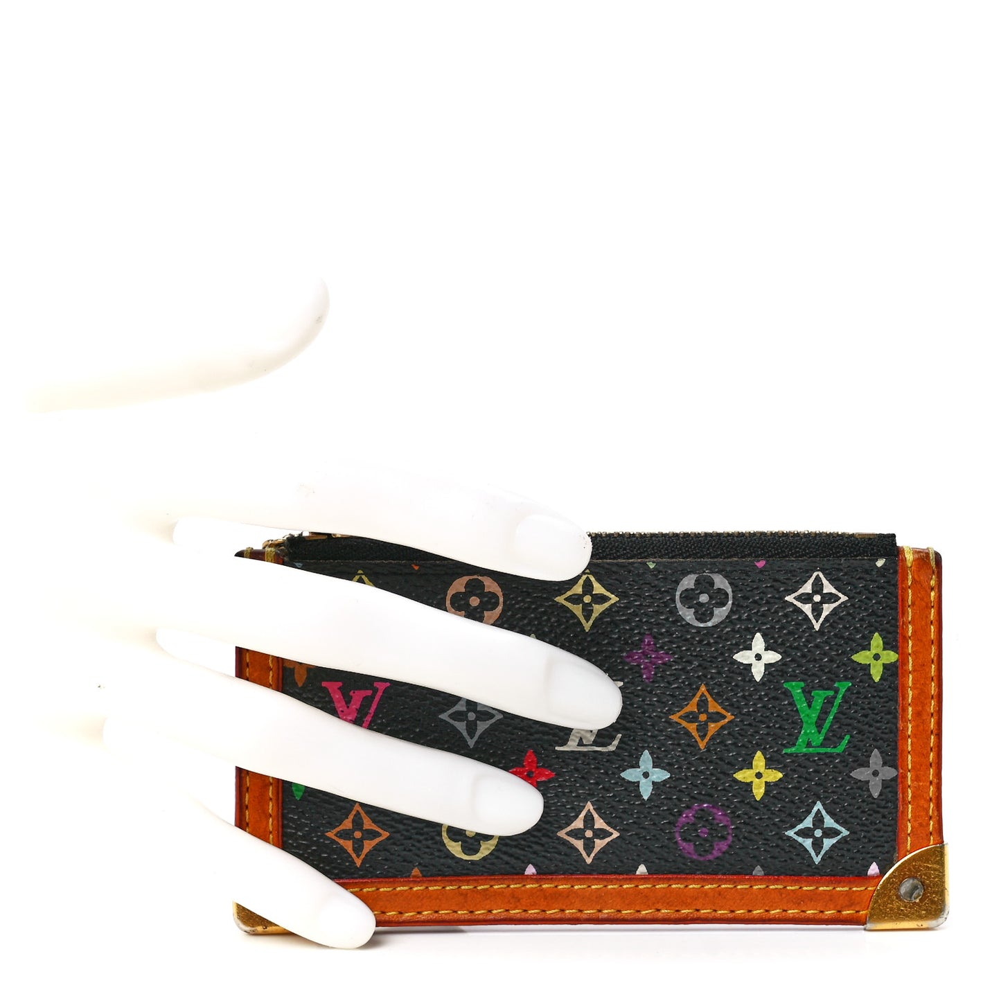 Monogram Multicolor Key Pouch Black