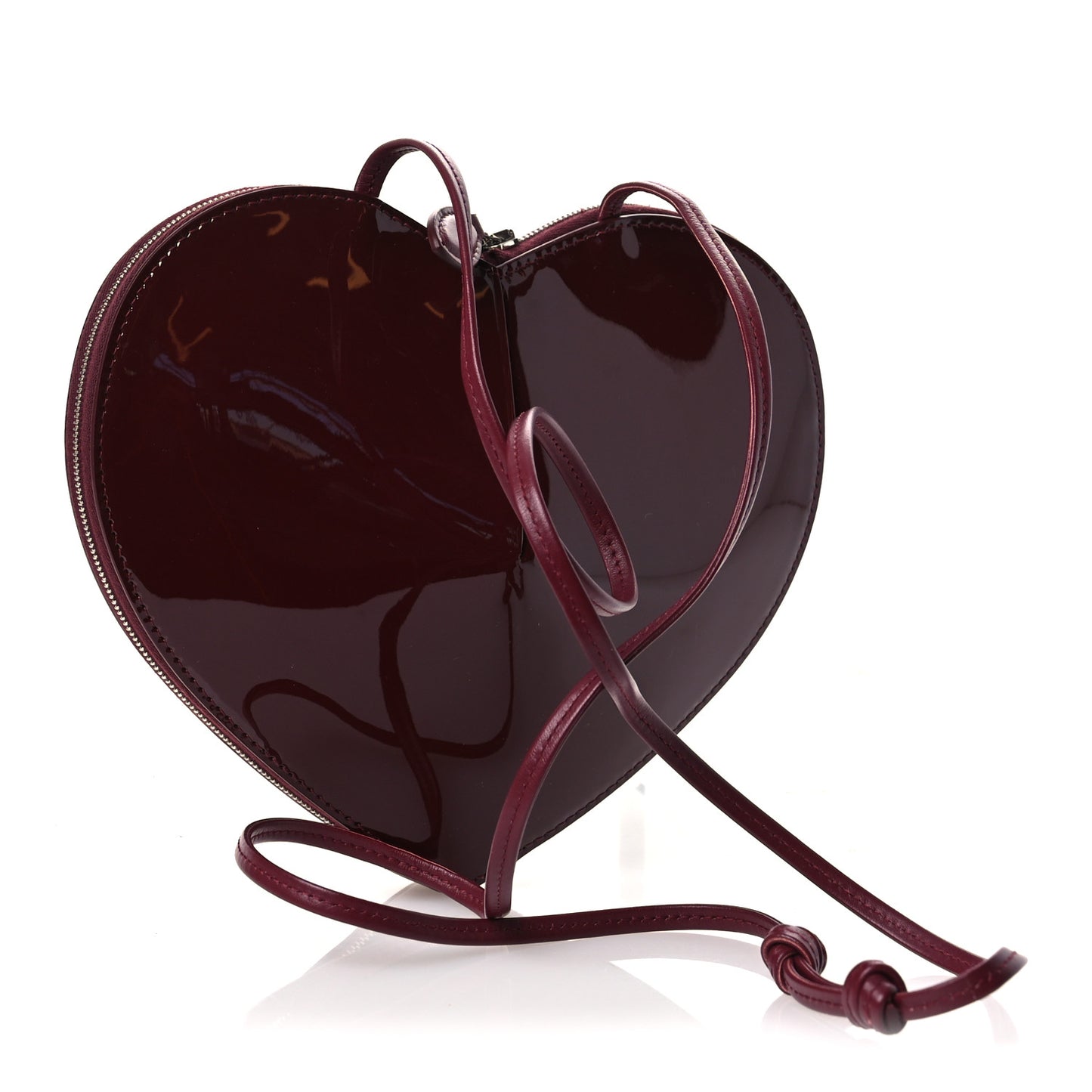 Patent Calfskin Le Coeur Bag Rouge Grenat