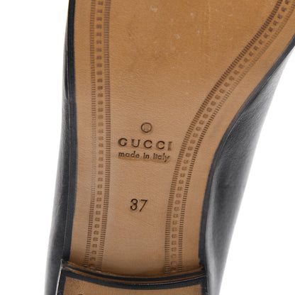Gucci Calfskin Womens Jordaan Loafers 37 Black 7 of 9