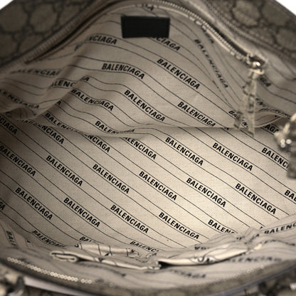 Balenciaga X GUCCI GG Supreme Monogram Neo Classic Silver Hardware City Beige Ebony 6 of 12