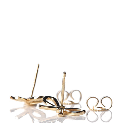 Tiffany 18K Yellow Gold Bow Earrings 3 of 5
