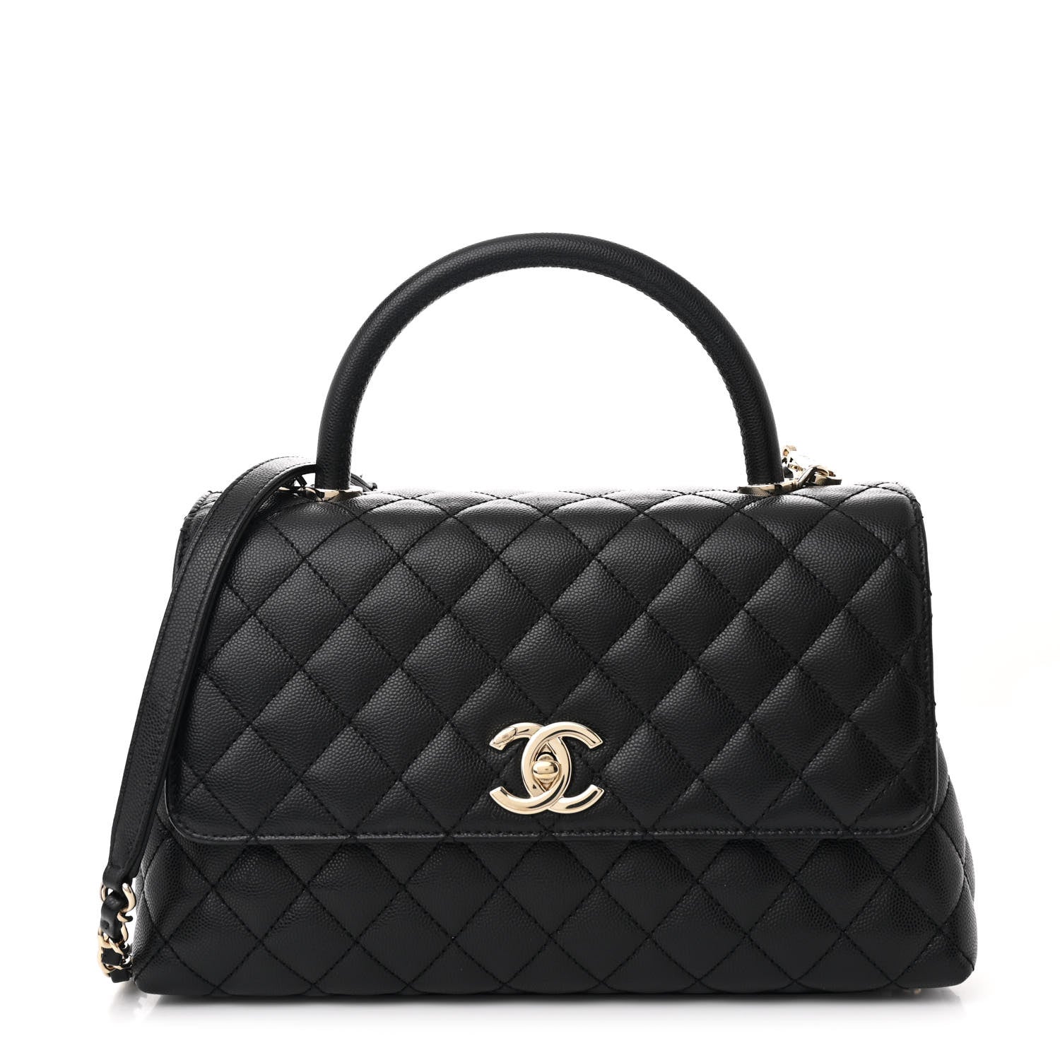 Chanel Caviar Quilted Small Coco Handle Flap Black 1 of 11