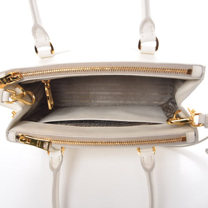 Prada Saffiano Lux Small Galleria Double Zip Tote White 6 of 8