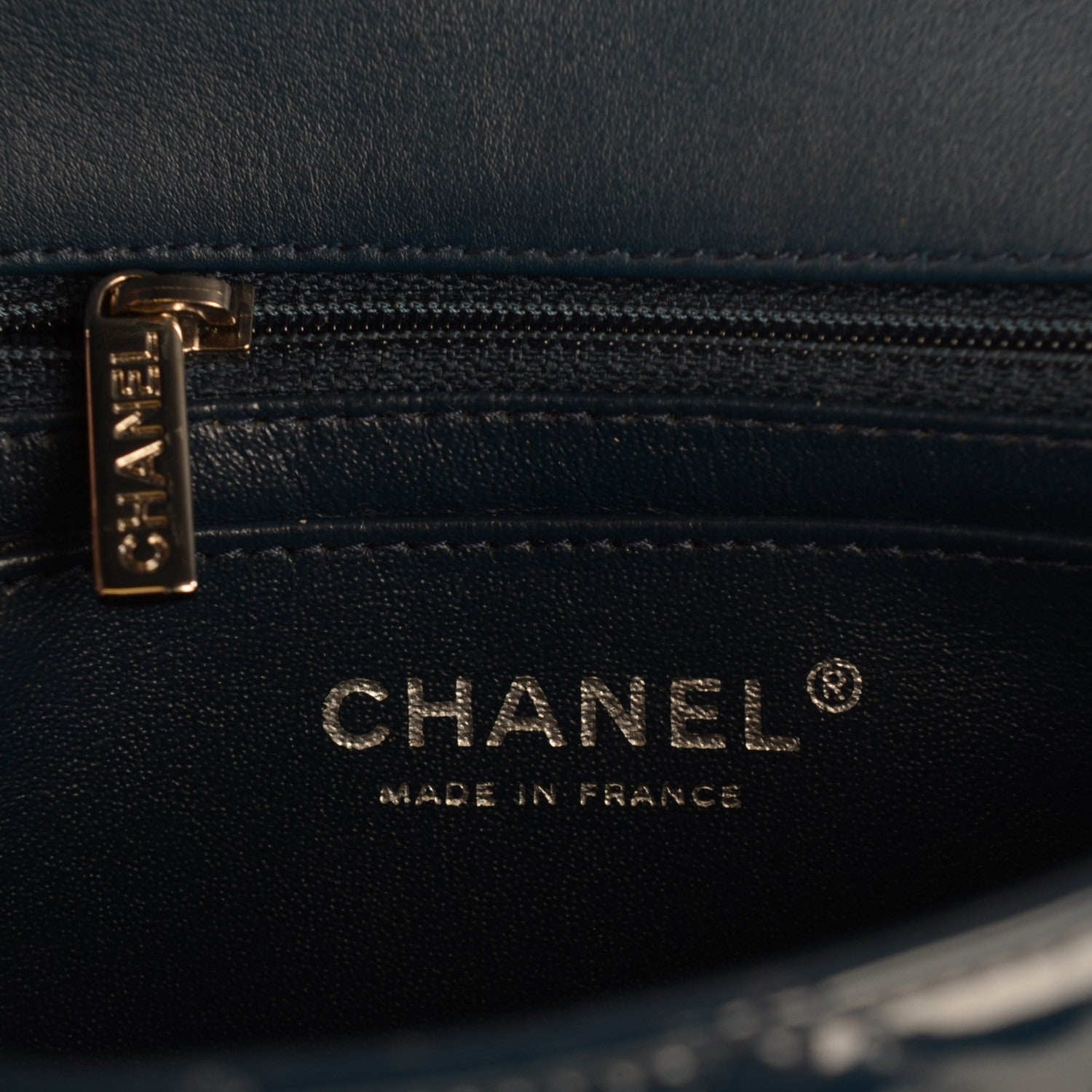 Chanel Patent Calfskin Quilted Mini Rectangular Flap Navy Blue 8 of 9