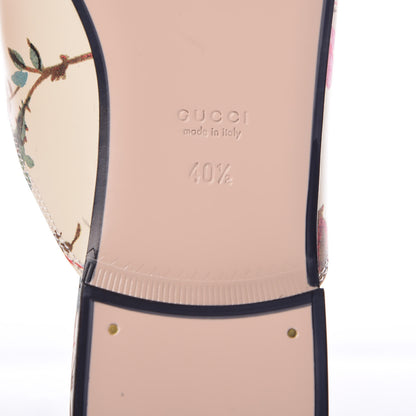 Gucci Calfskin Stamp Allover Rose Princetown Slippers 40.5 Ivory Multicolor 6 of 9