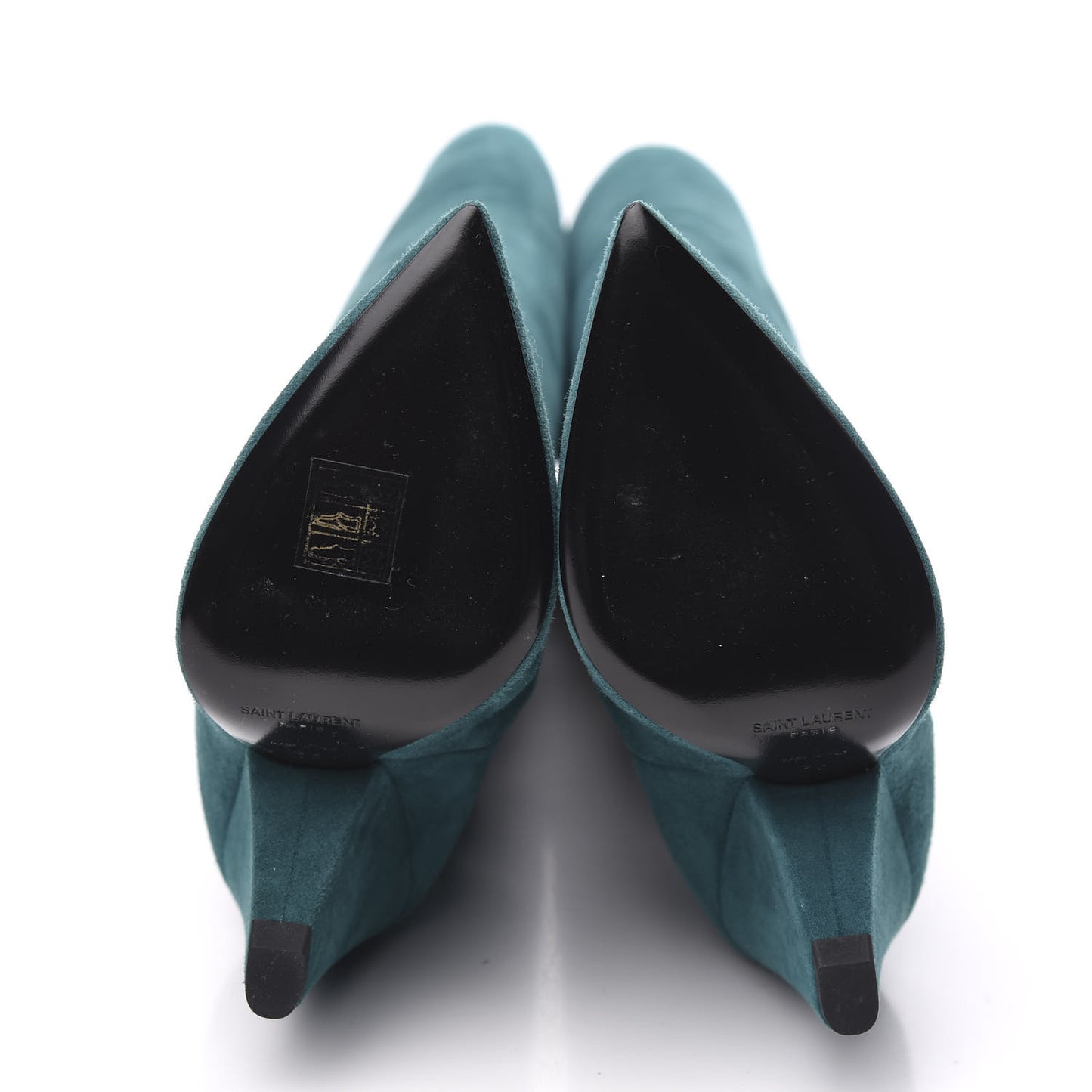 Suede Niki 105 Thigh High Boots 36 Petrol Blue