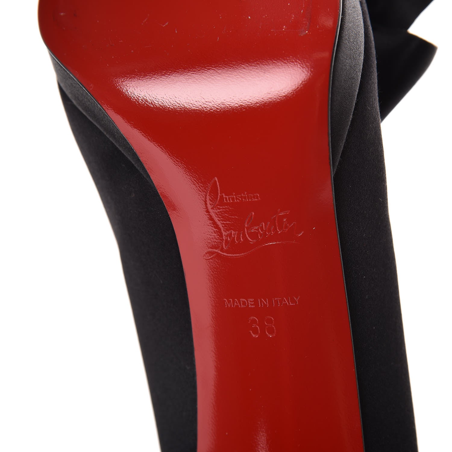 Christian Louboutin Satin Miss Pigalle 100 Pumps 38 Black 6 of 8
