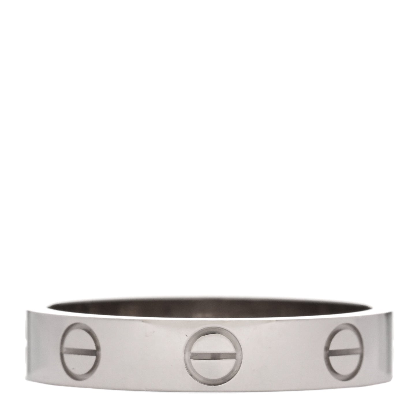 18K White Gold 3.5mm LOVE Wedding Band Ring 52 6