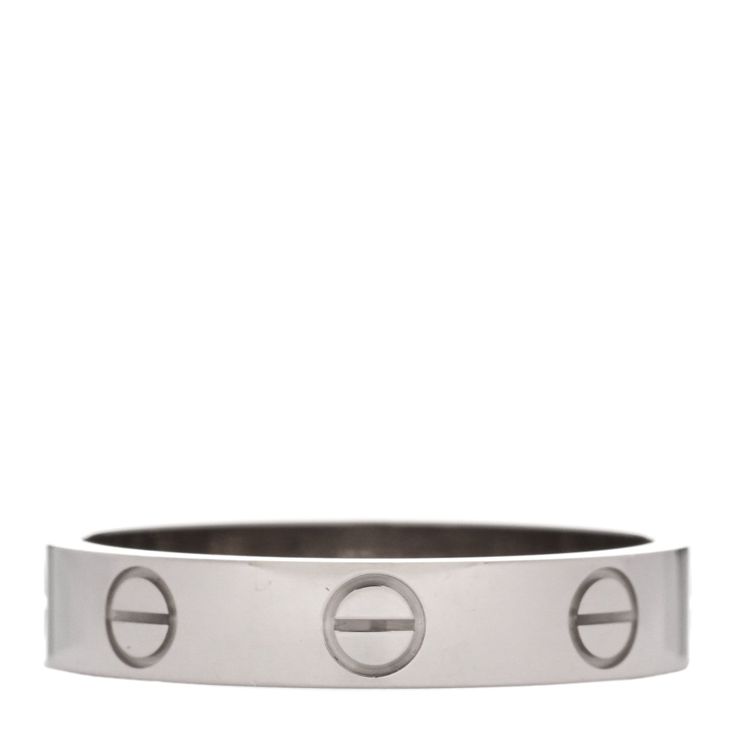 Cartier 18K White Gold 3.5mm LOVE Wedding Band Ring 52 6 3 of 5