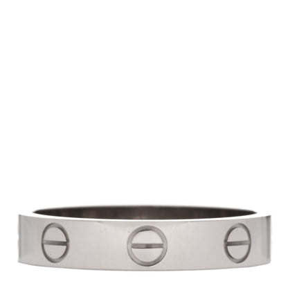 Cartier 18K White Gold 3.5mm LOVE Wedding Band Ring 52 6 3 of 5