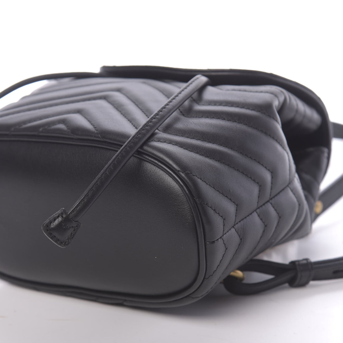 Calfskin Matelasse GG Marmont Flap Backpack Black