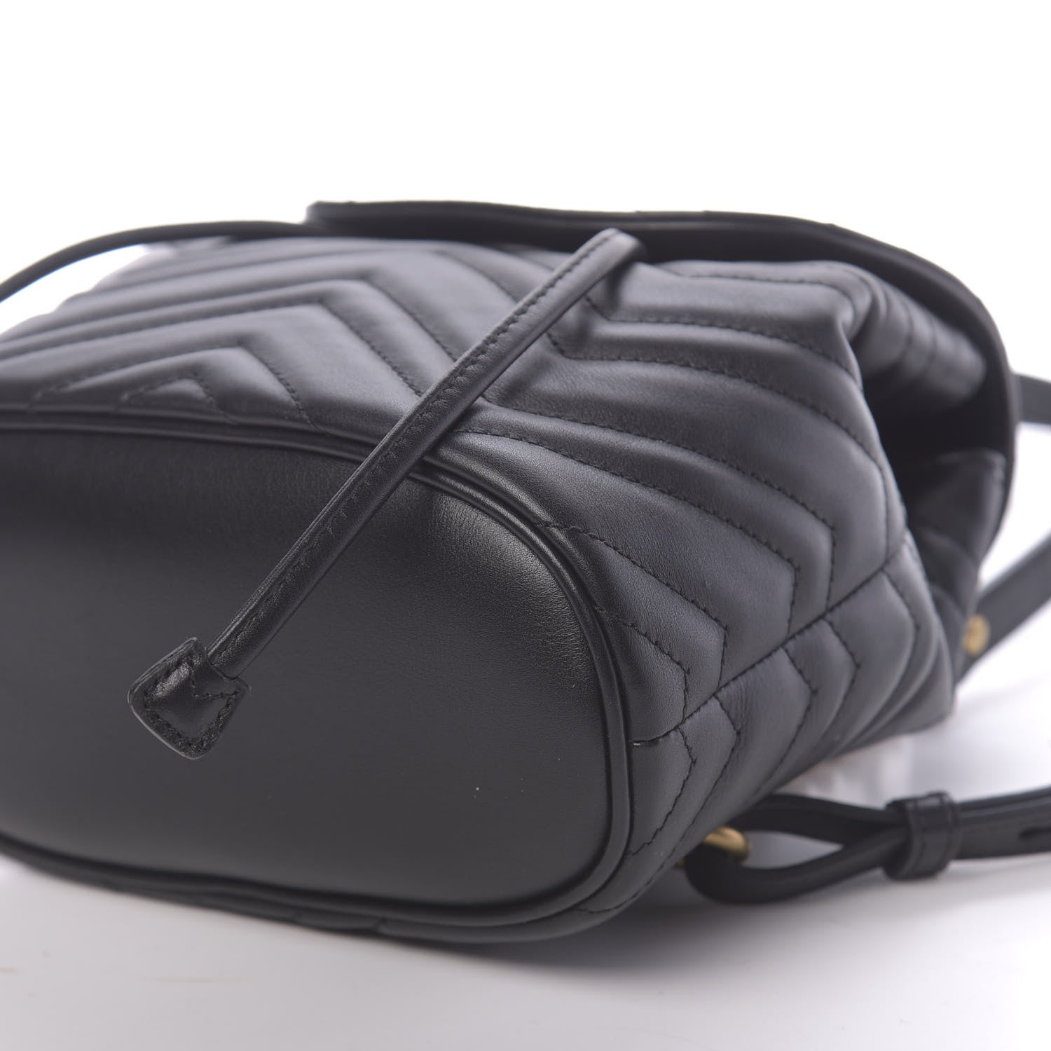 Gucci Calfskin Matelasse GG Marmont Flap Backpack Black 8 of 9