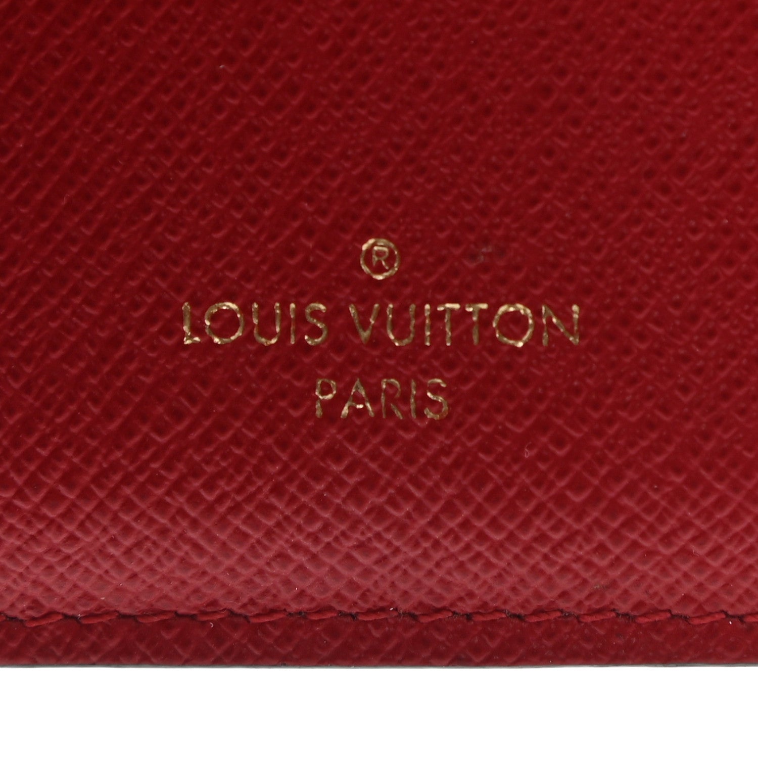 Louis Vuitton Damier Ebene Victorine Wallet Red 3 of 9