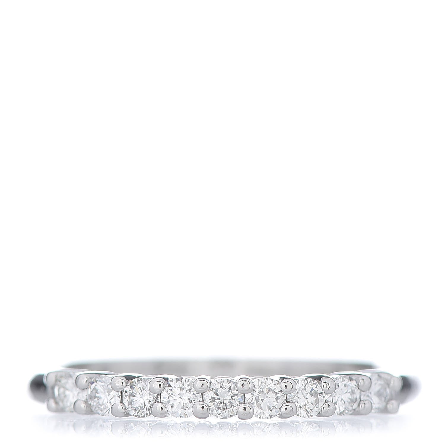 Tiffany Platinum Diamond 2.2mm Embrace Half Circle Band Ring 54 6.75 1 of 6