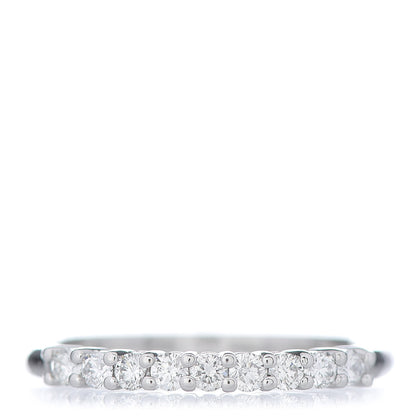 Tiffany Platinum Diamond 2.2mm Embrace Half Circle Band Ring 54 6.75 1 of 6